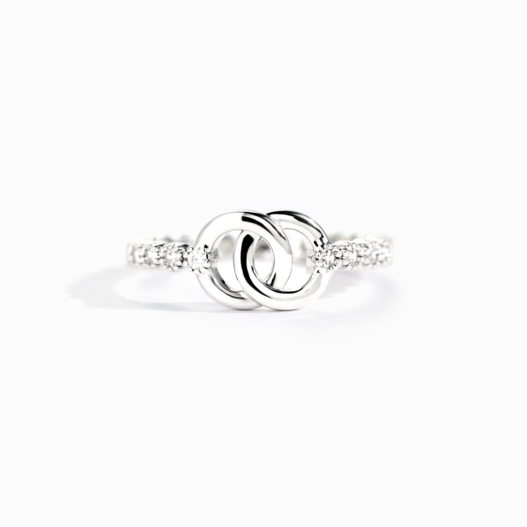 Unbreakable Bond Pavé Interlocking Ring
