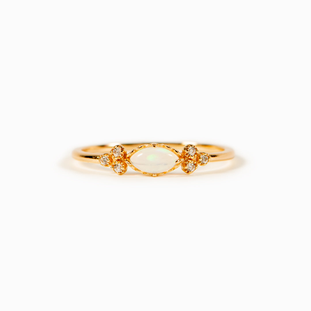 To Daughter Oval Cut Opal Ring